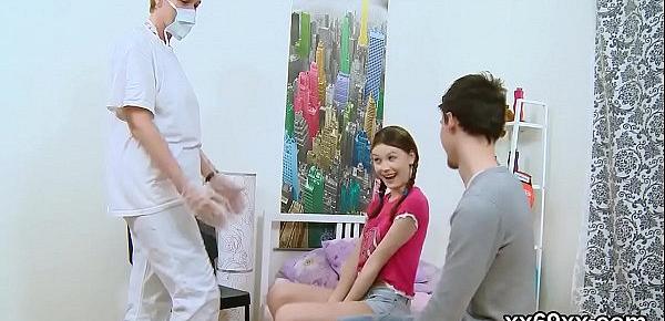  Doc watches hymen examination and virgin nympho penetrating